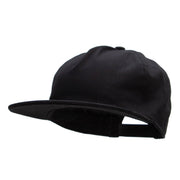 5 Panel Cotton High Profile Flat Bill Unstructured Cap