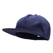 5 Panel Cotton High Profile Flat Bill Unstructured Cap