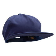 5 Panel Cotton High Profile Flat Bill Unstructured Cap