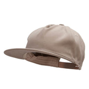 5 Panel Cotton High Profile Flat Bill Unstructured Cap