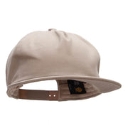 5 Panel Cotton High Profile Flat Bill Unstructured Cap