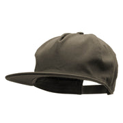 5 Panel Cotton High Profile Flat Bill Unstructured Cap