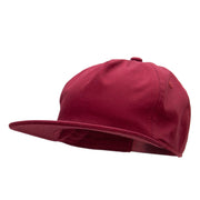 5 Panel Cotton High Profile Flat Bill Unstructured Cap