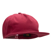 5 Panel Cotton High Profile Flat Bill Unstructured Cap