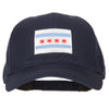 Chicago Flag Embroidered Solid Cotton Pro Style Cap