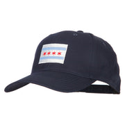 Chicago Flag Embroidered Solid Cotton Pro Style Cap