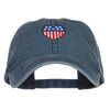 Patriotic USA Heart Embroidered Washed Cap