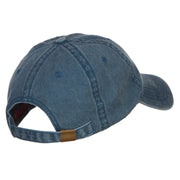 Patriotic USA Heart Embroidered Washed Cap