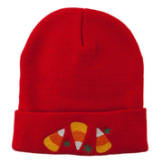 Halloween Candies Embroidered Long Beanie