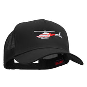 Helicopter Careflight Embroidered Cotton Mesh Trucker Cap