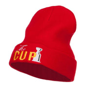 Hockey The Cup Embroidered Long Beanie