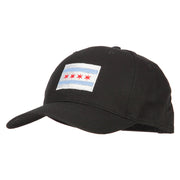 Chicago Flag Embroidered Solid Cotton Pro Style Cap