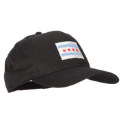 Chicago Flag Embroidered Solid Cotton Pro Style Cap