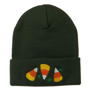 Halloween Candies Embroidered Long Beanie