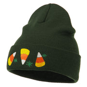 Halloween Candies Embroidered Long Beanie