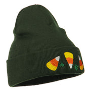 Halloween Candies Embroidered Long Beanie