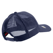 Licensed US Army Aviation Embroidered Solid Cotton Twill Mesh Prostyle Cap - Navy OSFM
