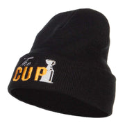 Hockey The Cup Embroidered Long Beanie