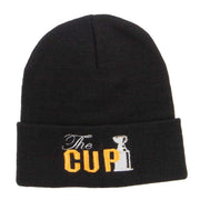 Hockey The Cup Embroidered Long Beanie