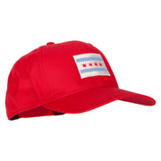 Chicago Flag Embroidered Solid Cotton Pro Style Cap