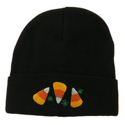 Halloween Candies Embroidered Long Beanie