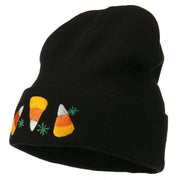 Halloween Candies Embroidered Long Beanie