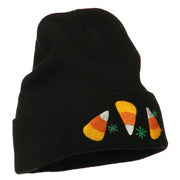 Halloween Candies Embroidered Long Beanie