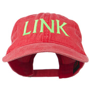 Halloween Character Link Embroidered Washed Dyed Cap