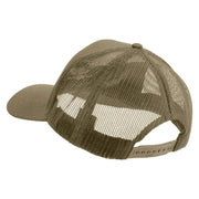 Licensed US Army Aviation Embroidered Solid Cotton Twill Mesh Prostyle Cap - Khaki OSFM