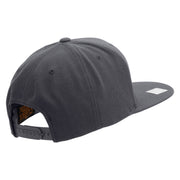 Licensed US Navy Retired Flag Embroidered Wool Blend Prostyle Snapback Cap - Dk-Grey OSFM