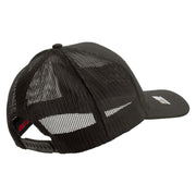 Licensed US Army Aviation Embroidered Solid Cotton Twill Mesh Prostyle Cap - Charcoal OSFM
