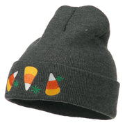 Halloween Candies Embroidered Long Beanie