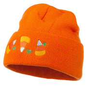 Halloween Candies Embroidered Long Beanie