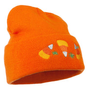 Halloween Candies Embroidered Long Beanie