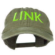 Halloween Character Link Embroidered Washed Dyed Cap