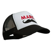 Mario Mustache Embroidered Foam Mesh Cap