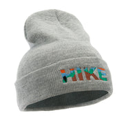 Hike Embroidered 12 Inch Long Knitted Beanie