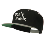 Halloween Don't Panic Embroidered Snapback Cap