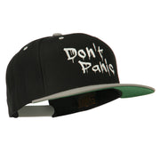 Halloween Don't Panic Embroidered Snapback Cap