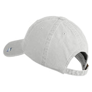 USAF Blue Letter Embroidered Pigment Dyed Cap - White OSFM