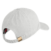 USAF Blue Letter Embroidered Pigment Dyed Cap - White OSFM