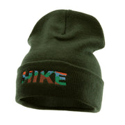 Hike Embroidered 12 Inch Long Knitted Beanie