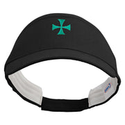 Columbus Day Cross Embroidered Brushed Cotton Sun visor - Black OSFM