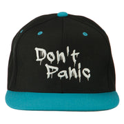 Halloween Don't Panic Embroidered Snapback Cap