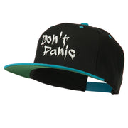 Halloween Don't Panic Embroidered Snapback Cap