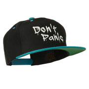 Halloween Don't Panic Embroidered Snapback Cap