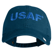 USAF Blue Letter Embroidered Pigment Dyed Cap - Navy OSFM