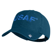 USAF Blue Letter Embroidered Pigment Dyed Cap - Navy OSFM