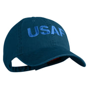 USAF Blue Letter Embroidered Pigment Dyed Cap - Navy OSFM