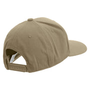 Black and White Airplane Embroidered Solid Cotton Twill Pro Style Cap - Khaki OSFM